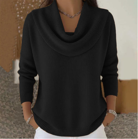 The Lorne Drape Knit - Black
