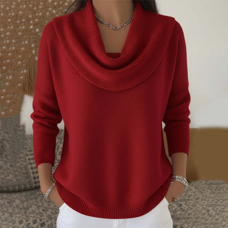 The Lorne Drape Knit - Red